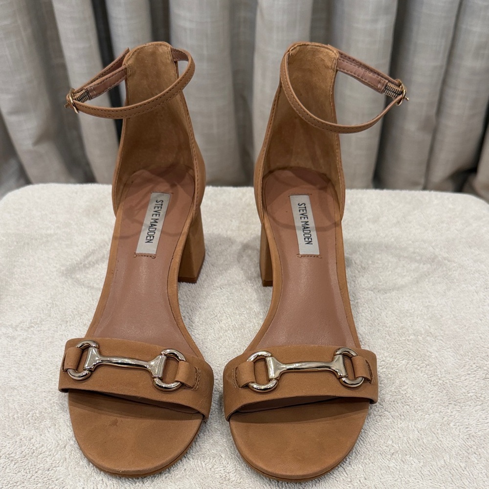 Steve Madden Brown Block Heel Sandals